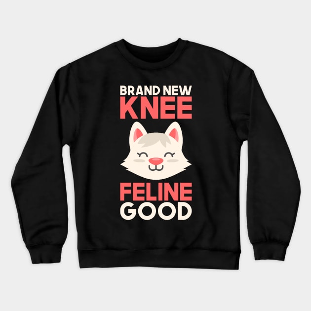 Knee Replacement Cat Lover Gift Crewneck Sweatshirt by Design Seventytwo